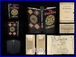 1977 1st ed JRR Tolkien Silmarillion Lord of the Rings Middle Earth + MAP