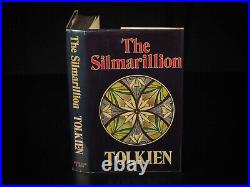 1977 1st ed JRR Tolkien Silmarillion Lord of the Rings Middle Earth + MAP
