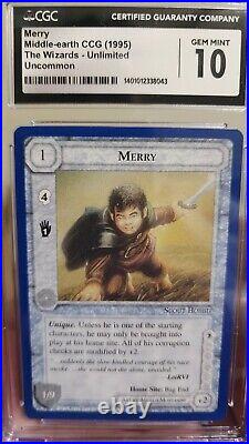 1995 Middle Earth Lord of the Rings TCG Merry CGC 10 Pop 1 Gem Mint
