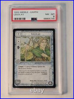 1995 Middle Earth Wizards Limited 1st edition LOTR TCG CCG Legolas PSA 8