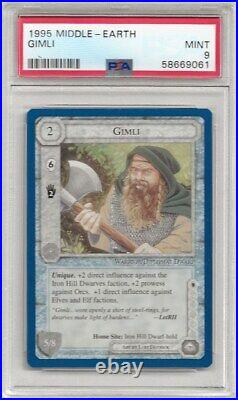 1995 Middle Earth Wizards Lord of the Rings LOTR TCG Gimli PSA 9 Pop 1 SC2A