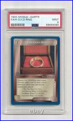 1995 Middle Earth Wizards Lord of the Rings TCG Fair Gold Ring PSA 9 Pop 1 (V2)