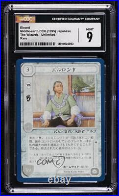 1995 Middle-earth CCG The Wizards Japanese Unlimited Elrond CGC 9 Mint 0m08