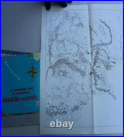 1ST EDITION LOTR MIDDLE EARTH ROLE PLAYING ADVENTURE GUIDE II With MAP POSTER 2210