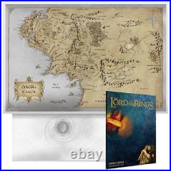 2021.999 Silver Coin Lord Of The Rings Middle Earth Map 35g ONLY 2000 MINTED