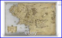 2021 Lord Of The Rings Map Of Middle Earth Premium Silver Foil 35 Grams