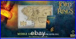 2021 Lord Of The Rings Map Of Middle Earth Premium Silver Foil 35 Grams