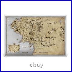 2021 Niue $2 The Lord Of The Rings Map of Middle Earth 35g Silver