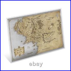 2021 Niue $2 The Lord Of The Rings Map of Middle Earth 35g Silver