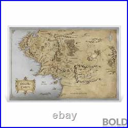 2021 Niue Lord Of The Rings Middle Earth Map 35g Silver Foil