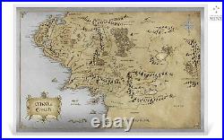 2021 Niue Lord of the Rings MIDDLE EARTH MAP 35g. 999 Silver Foil Poster Coin