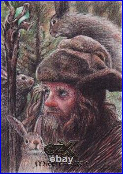 2022 CZX Cryptozoic Middle Earth ARTIST PROOF Radagast & his Rabbits by Salvucci