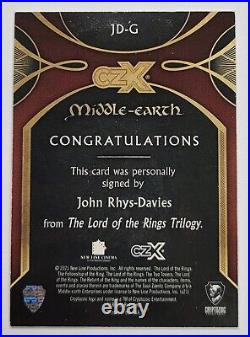 2022 CZX Middle Earth Autograph JOHN RHYS-DAVIES as GIMLI Auto 34/75 JD-G