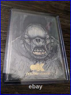 2022 Cryptozoic CZX Middle Earth 1/1 ORC Sketch by Artist RAFAEL ANTONIO