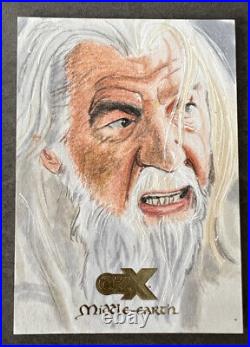 2022 Cryptozoic CZX Middle Earth AUTO Sketch Card by ian macdougall 1/1 Gandalf