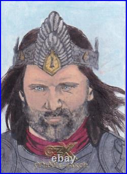 2022 Cryptozoic CZX Middle Earth Sketch by Larissa Bonfim of Aragorn