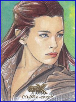 2022 Cryptozoic CZX Middle Earth Sketch by Leon Braojos of Arwen