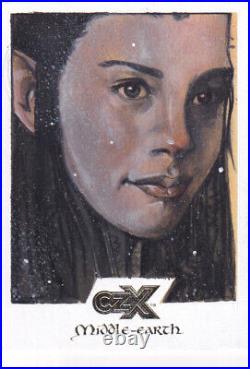 2022 Cryptozoic CZX Middle Earth Sketch by Nathan Birr of Arwen