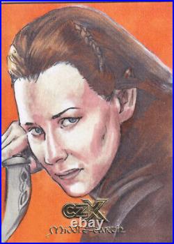 2022 Cryptozoic CZX Middle Earth Sketch by Of3sketch of Tauriel