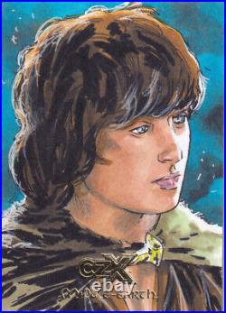 2022 Cryptozoic CZX Middle Earth Sketch by Tolunay Keskin of Frodo