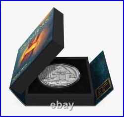 2022 THE LORD OF THE RINGS Middle Earth HELMS DEEP 3 oz. 999 Silver Coin OGP