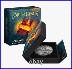 2022 THE Lord of the Rings Middle Earth MOUNT DOOM 1oz. 999 Silver Coin OGP