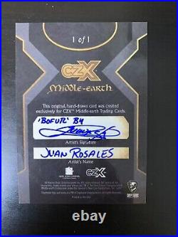 22 Cryptozoic CZX Middle Earth AUTO Sketch Card By Juan Rosales 1/1