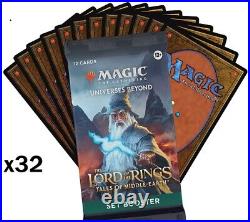 32x MTG Lord of the Rings Tales of Middle-Earth LOTR Set Booster Packs Sealed