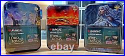 3 MTG LOTR Tales Of Middle-Earth Tins Gandalf One Ring Galadriel? BRAND NEW