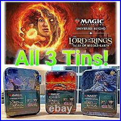 3 MTG LOTR Tales Of Middle-Earth Tins Gandalf One Ring Galadriel? BRAND NEW