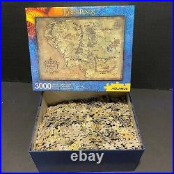 Aquarius Lord of Rings 3000 Piece Puzzle LOTR Middle Earth Map 2020 VHTF RARE