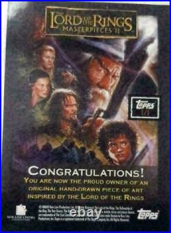 Arwen Lord Of The Rings Masterpieces Sketch Card Topps Art Middle Earth Arwena