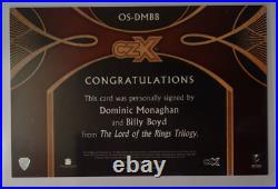 CZX Middle Earth Billy Boyd Dominic Monaghan Merry Pippin Lotr Dual Auto /99