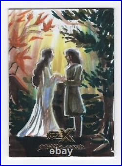 CZX Middle Earth Sketch insert card by artist Kelsey Strauss Cryptozoic
