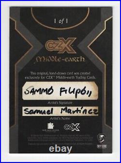 CZX Middle Earth Sketch insert card by artist Samuel Martinez Cryptozoic