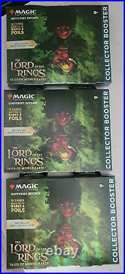 Collector Box Magic MTG Lord of the Rings Tales Middle Earth 3 Sealed Boxes