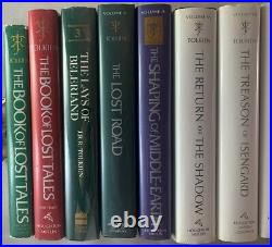 Complete 12v JRR Tolkien Book Set The History of Middle Earth Lord of the Rings
