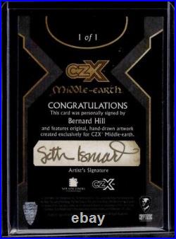 Cryptozoic CZX Middle Earth Bernard Hill SKETCHAGRAPH AUTO #1/1 Seth Ismart