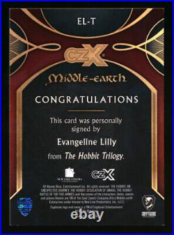 Cryptozoic CZX Middle Earth EL-T Evangeline Lilly Autograph On Card Auto /100
