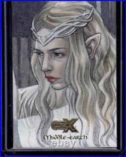 Cryptozoic CZX Middle Earth Galadriel SKETCH CARD #1/1 Leon Braojos