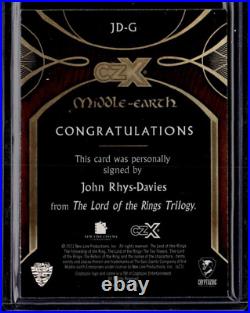 Cryptozoic CZX Middle Earth John Rhys-Davies AUTO #30/75 signed Gimli