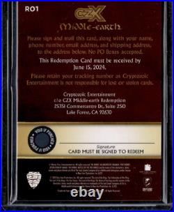 Cryptozoic CZX Middle Earth MYSTERY AUTOGRAPH REDEMPTION signed R01