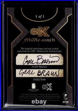Cryptozoic CZX Middle Earth SKETCH CARD #1/1 Carl Braun 3