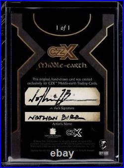 Cryptozoic CZX Middle Earth SKETCH CARD #1/1 Nathan Birr 1