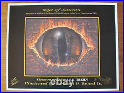 EYE OF SAURON Signed Limited Lithograph (205 of 2000) lotr Beard Earth Middle