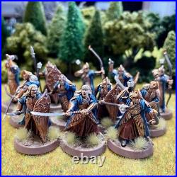 Galadhrim Warriors 12 Painted Miniatures Lorien Elf Paladin Middle-Earth