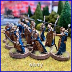 Galadhrim Warriors 12 Painted Miniatures Lorien Elf Paladin Middle-Earth