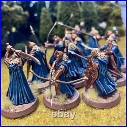 Galadhrim Warriors 12 Painted Miniatures Lorien Elf Paladin Middle-Earth