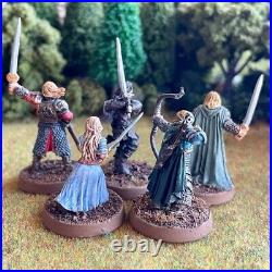 Heroes of Helm's Deep 5 Painted Miniatures Two Towers Rohan Middle-Earth