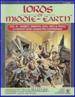 ICE MERP 1st Ed Lords of Middle-Earth #3 Hobbits, Dwarves, Ents, Orcs & VG+